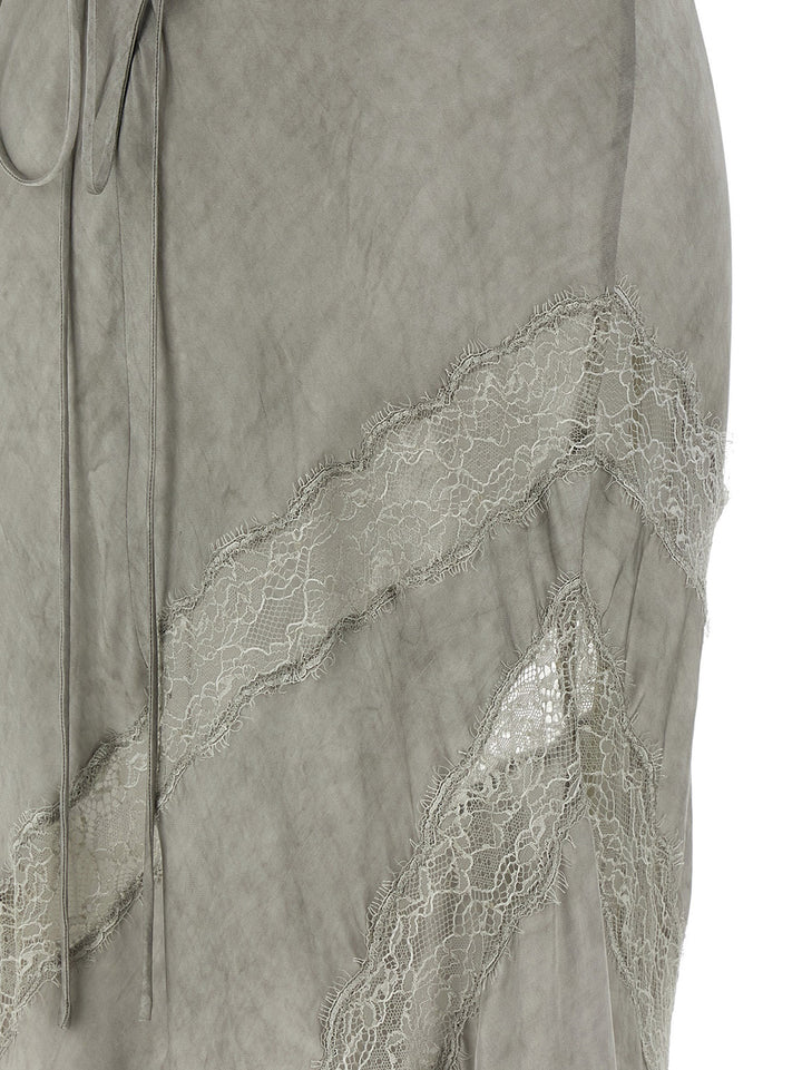 The Andamane Gray Viscose Long Dress