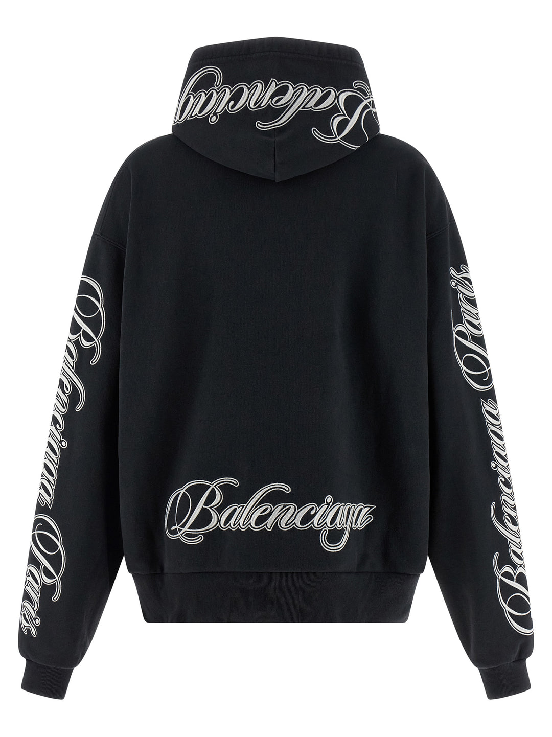 Balenciaga Black Cotton Hoodie