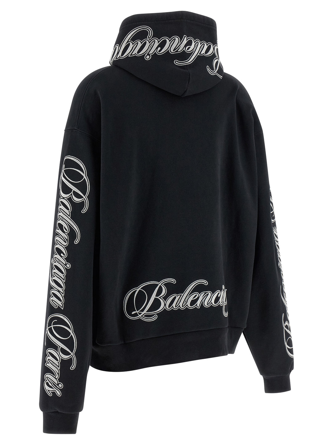 Balenciaga Black Cotton Hoodie