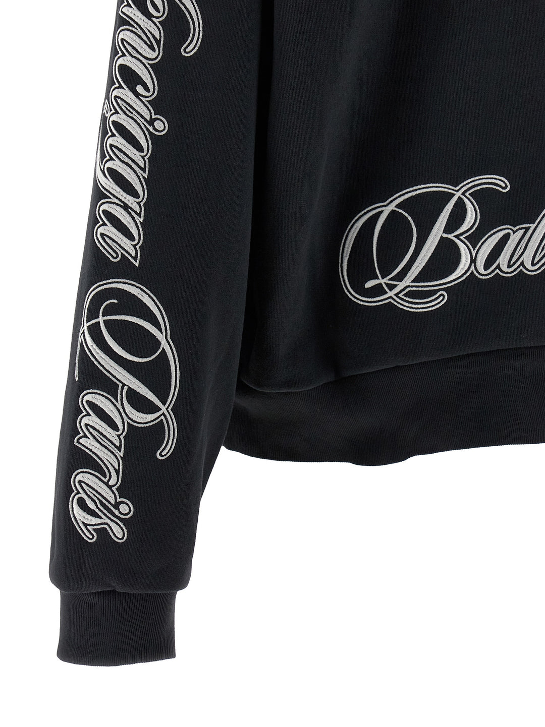 Balenciaga Black Cotton Hoodie