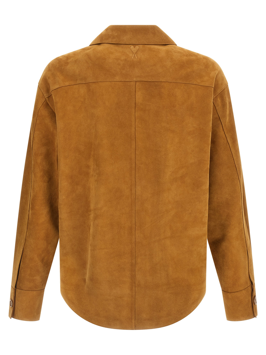 Ami Paris Brown Lamb Leather Leather Jacket