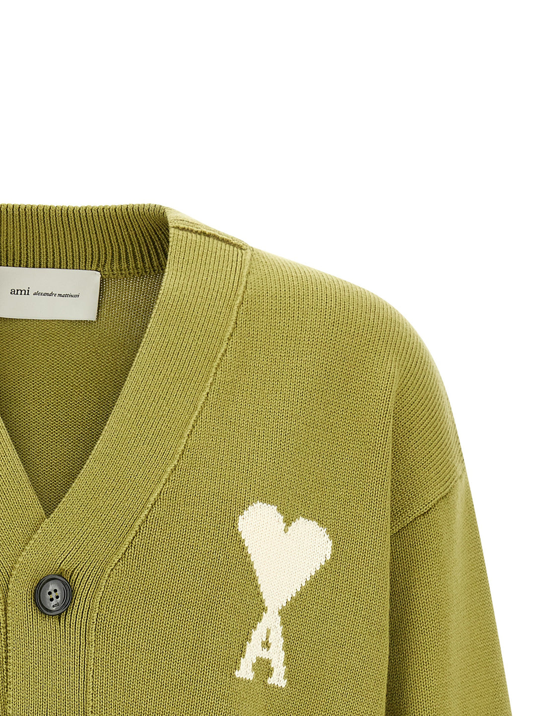 Ami Paris Bicolor Wool Cardigan