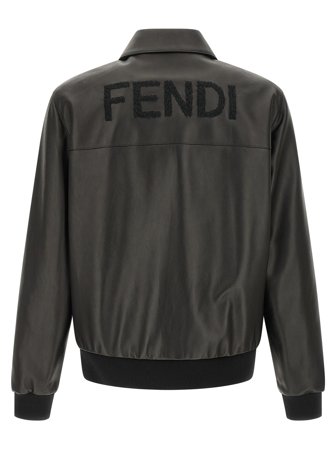 Fendi Black Lamb Leather Leather Jacket