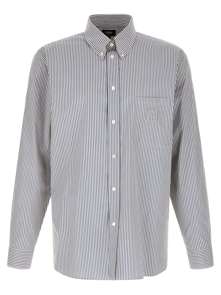 Fendi Blue Cotton Blouse