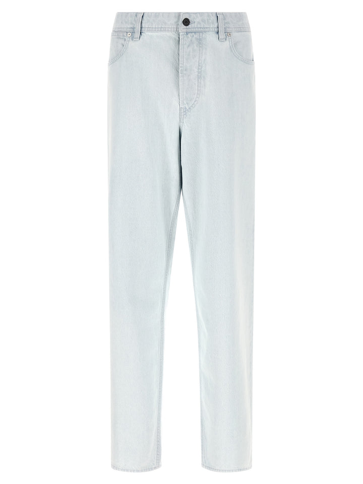 Stone Island Blue Cotton Straight-Leg Jeans
