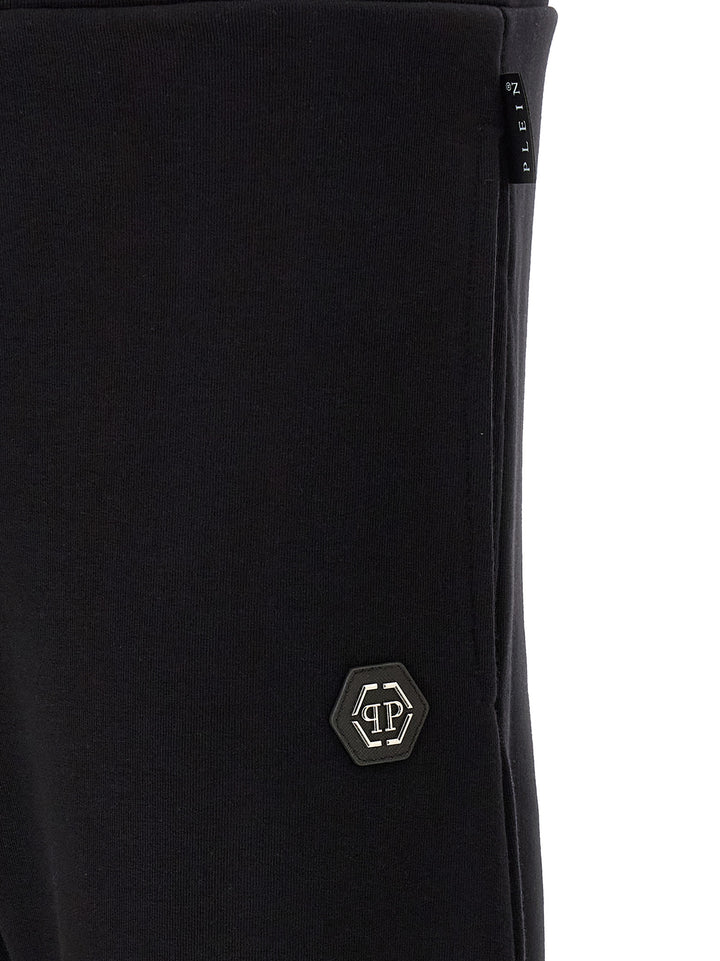 Philipp Plein Black Cotton Joggers (Workout Pants)