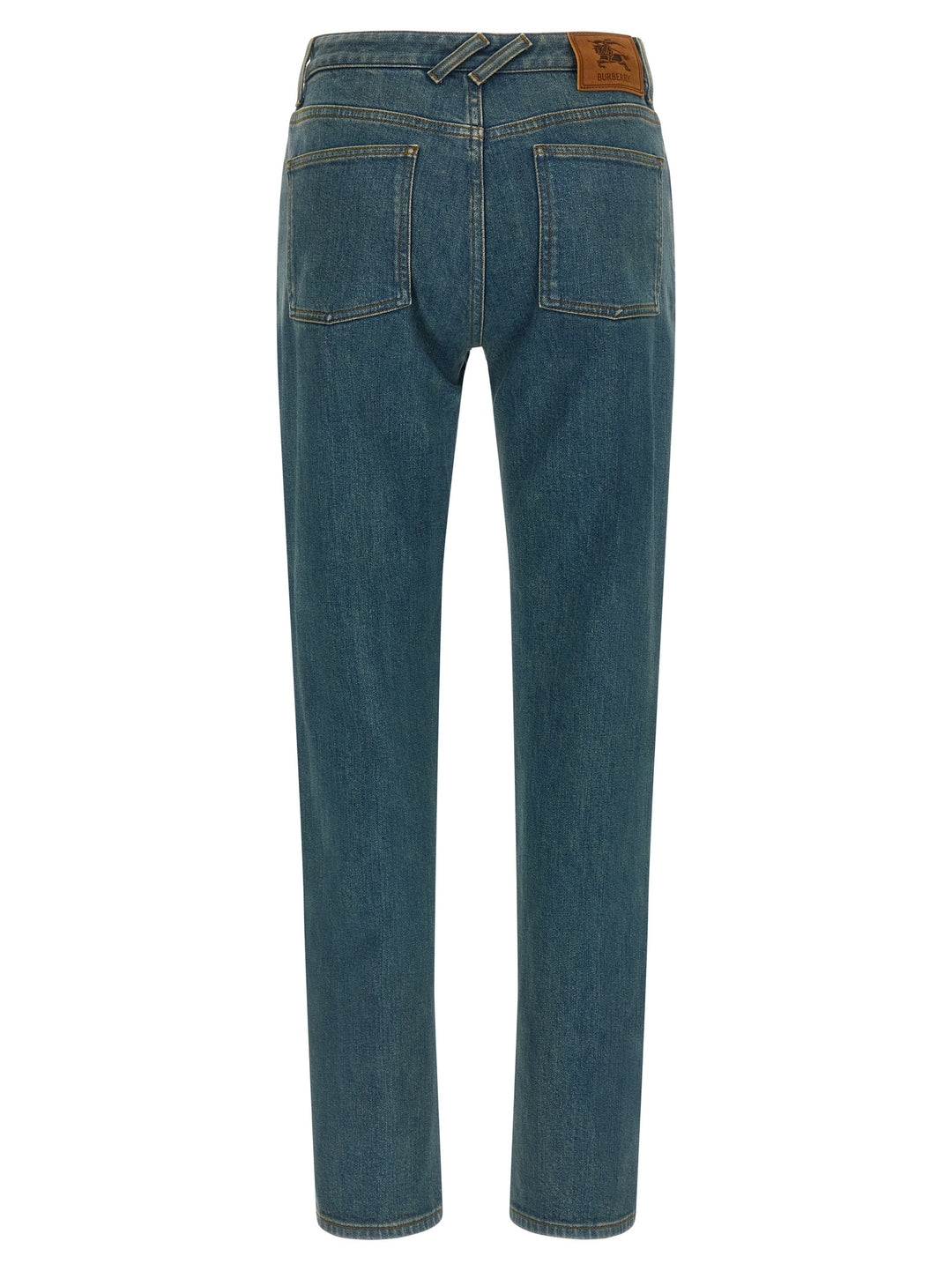 Burberry Blue Cotton Straight-Leg Jeans