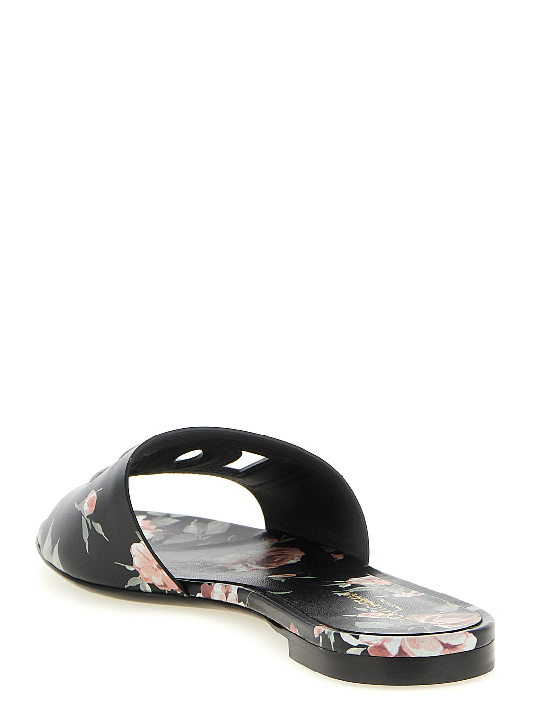 Dolce &amp; Gabbana Black Calfskin Slides