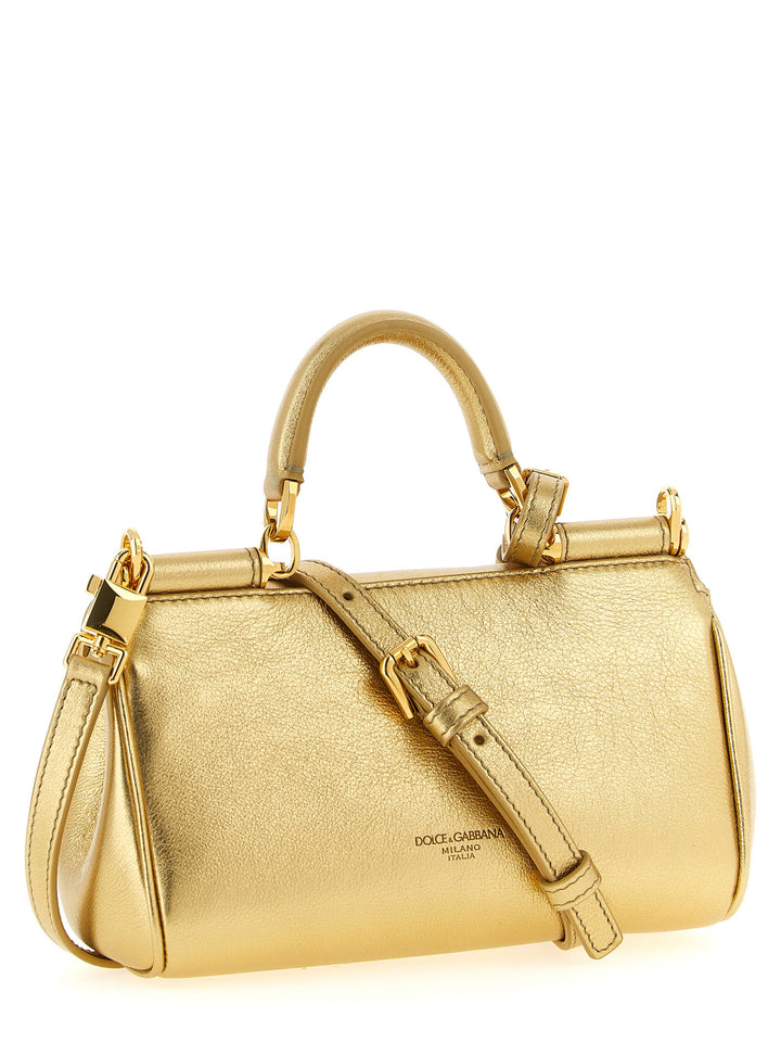 Dolce &amp; Gabbana Gold Calfskin Handbag