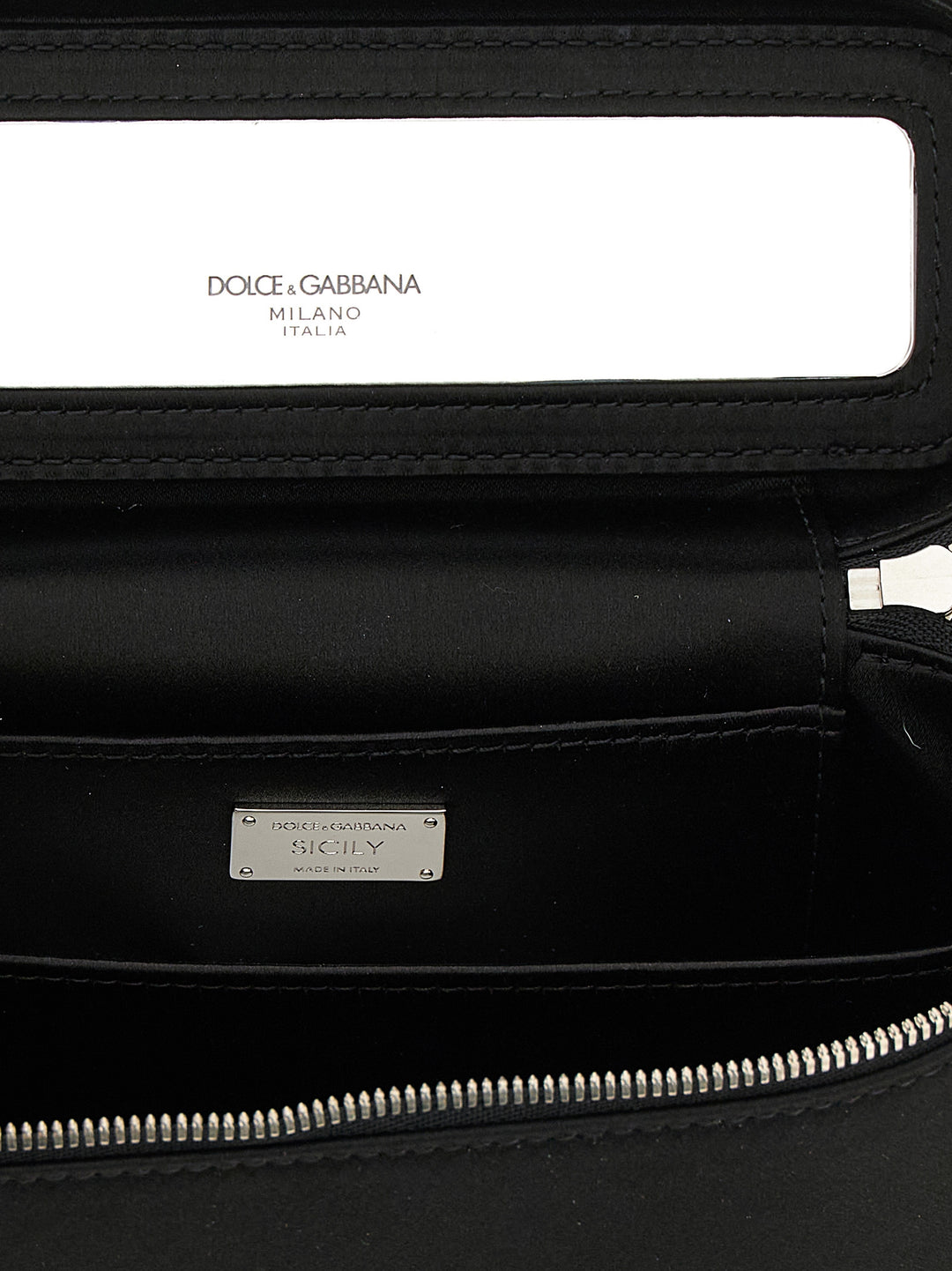 Dolce &amp; Gabbana Black Viscose Crossbody Bag