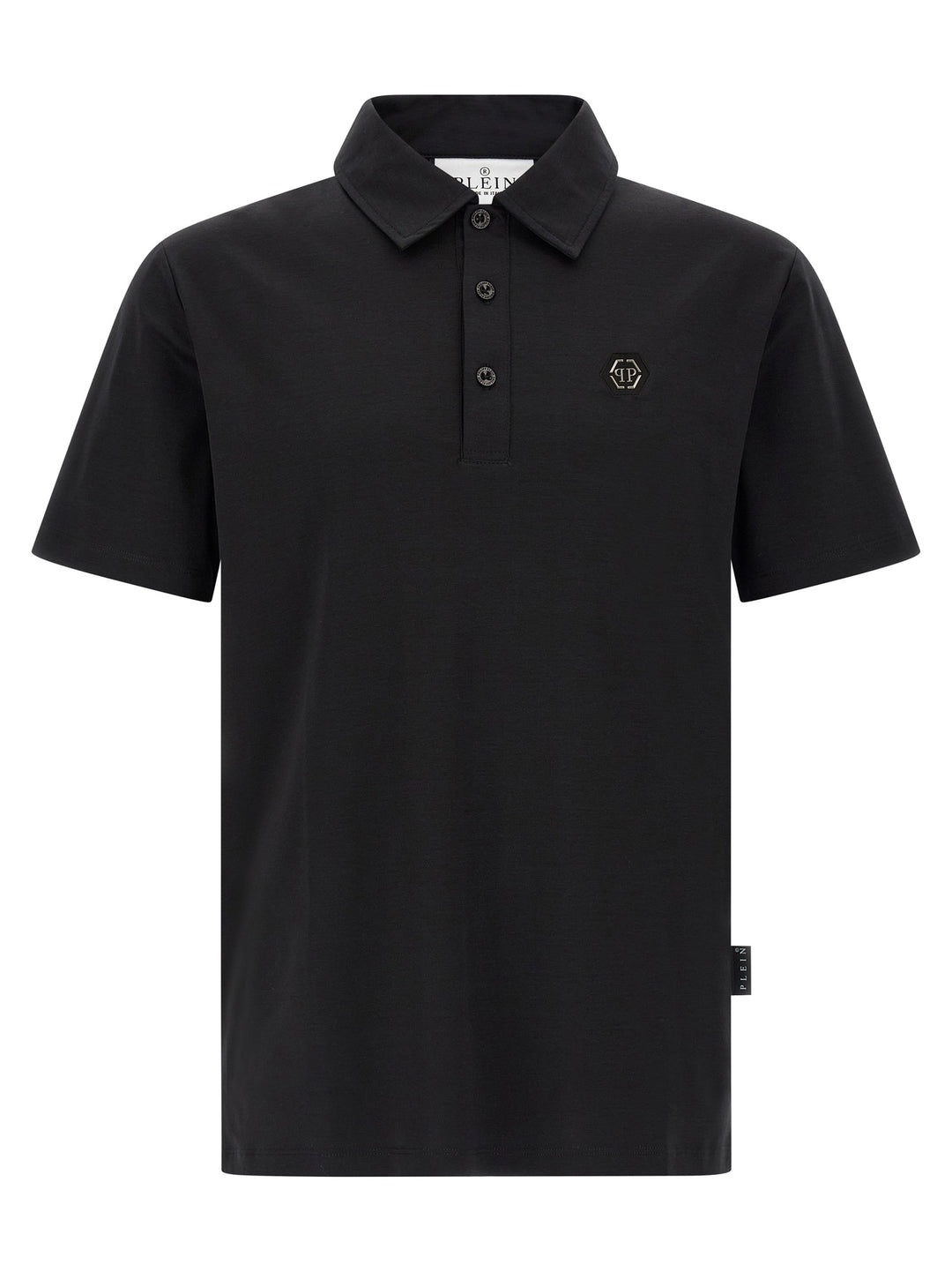 Philipp Plein Black Cotton Polo Shirt