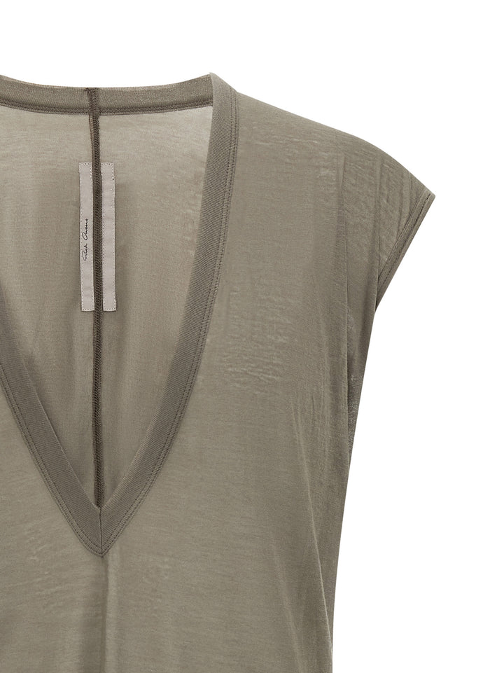 Rick Owens Gray Cotton T-Shirt
