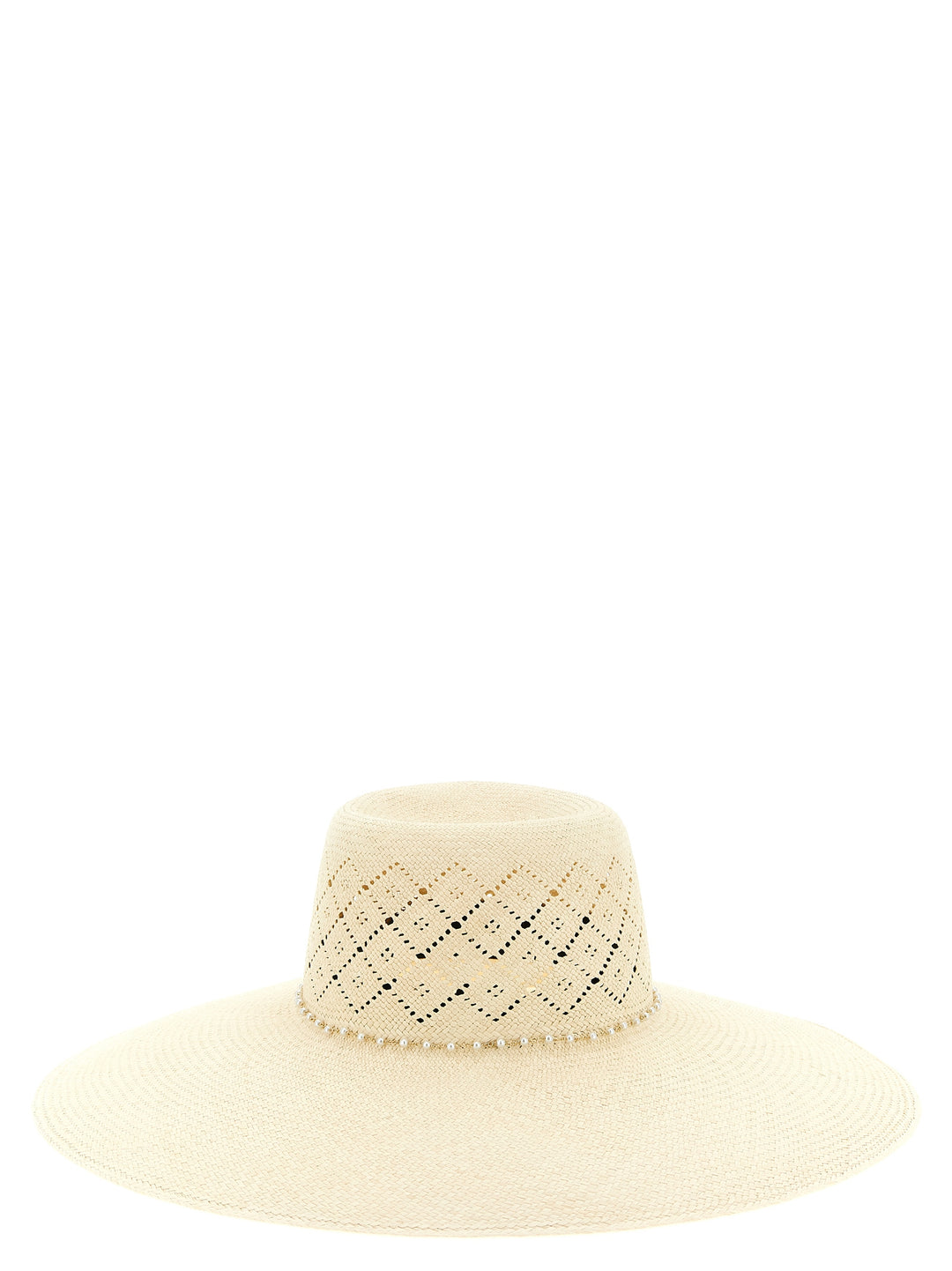 Maison Michel Beige Fabric Sunhat