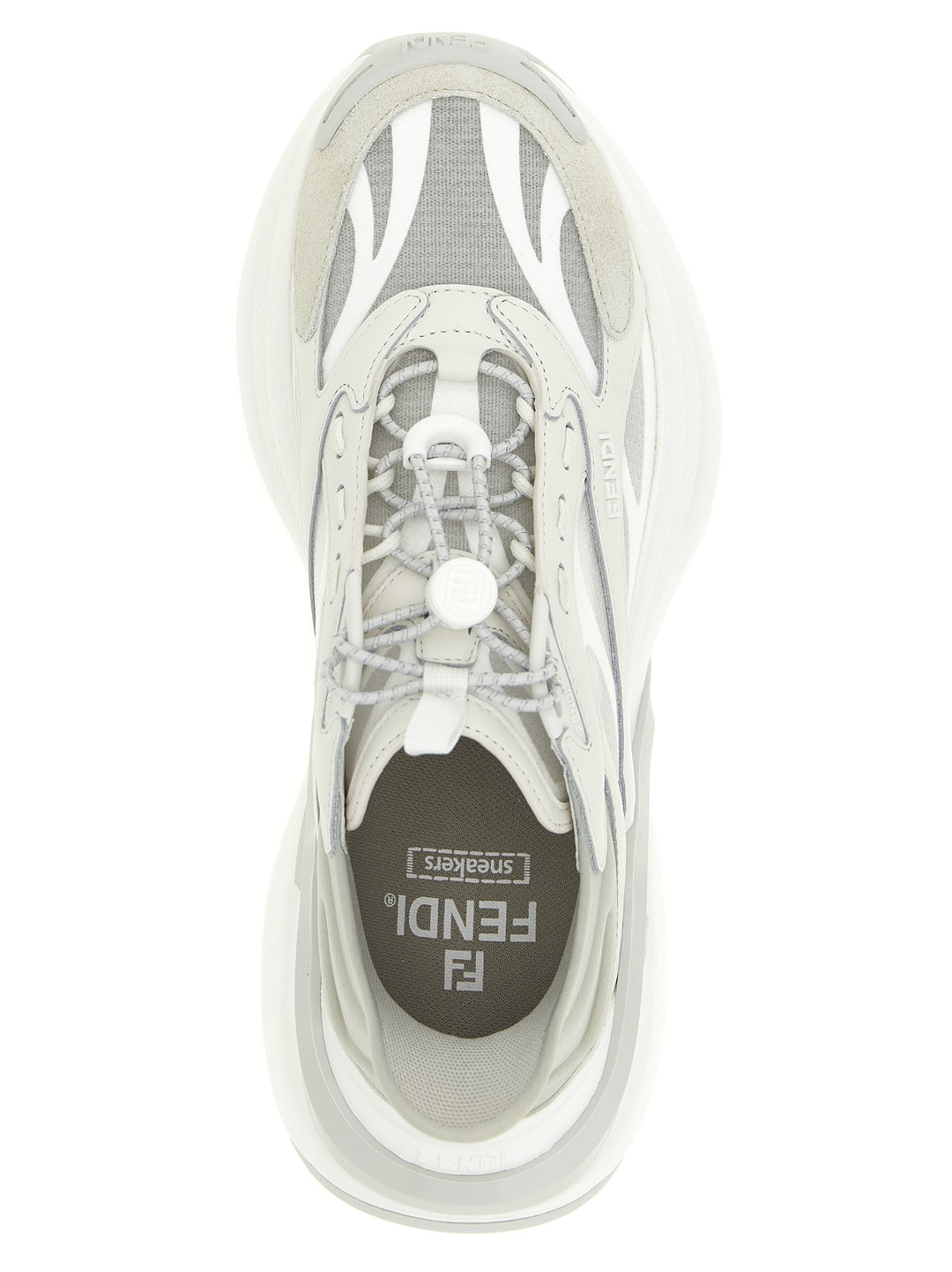 Fendi Gray Calfskin Athletic Sneakers