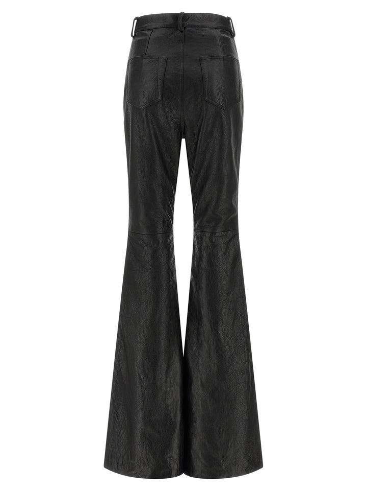 Rick Owens Black Lamb Leather Pants