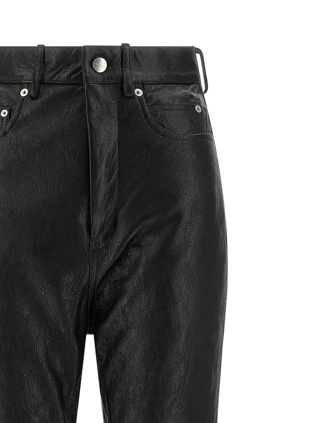 Rick Owens Black Lamb Leather Pants