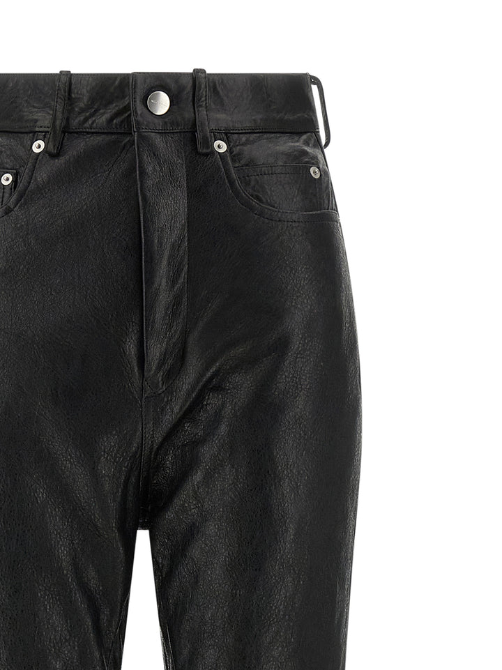 Rick Owens Black Lamb Leather Pants