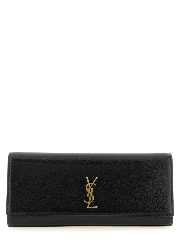 Saint Laurent Black Calfskin Clutch Bag