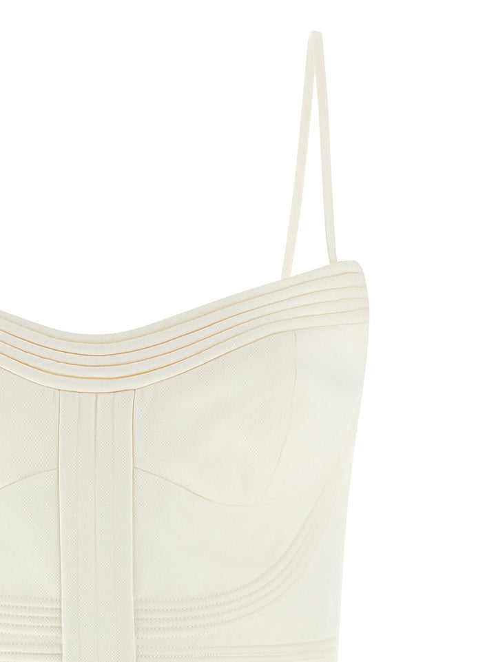 Zimmermann White Cotton Short Dress