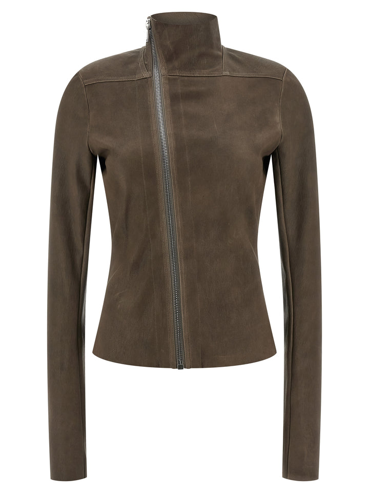 Rick Owens Brown Leather Leather Jacket