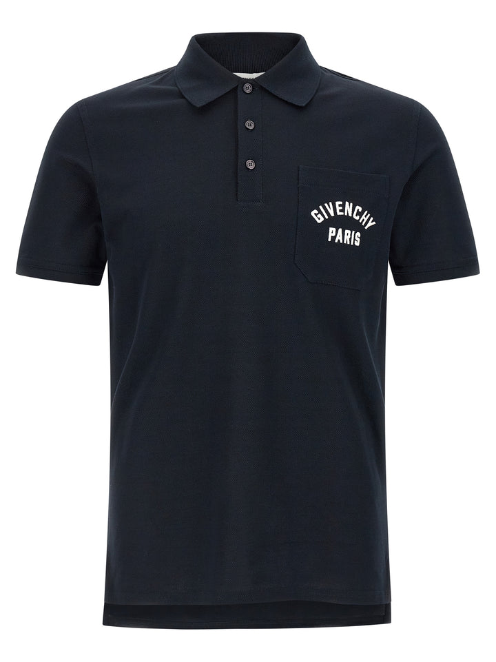 Givenchy Blue Cotton Polo Shirt