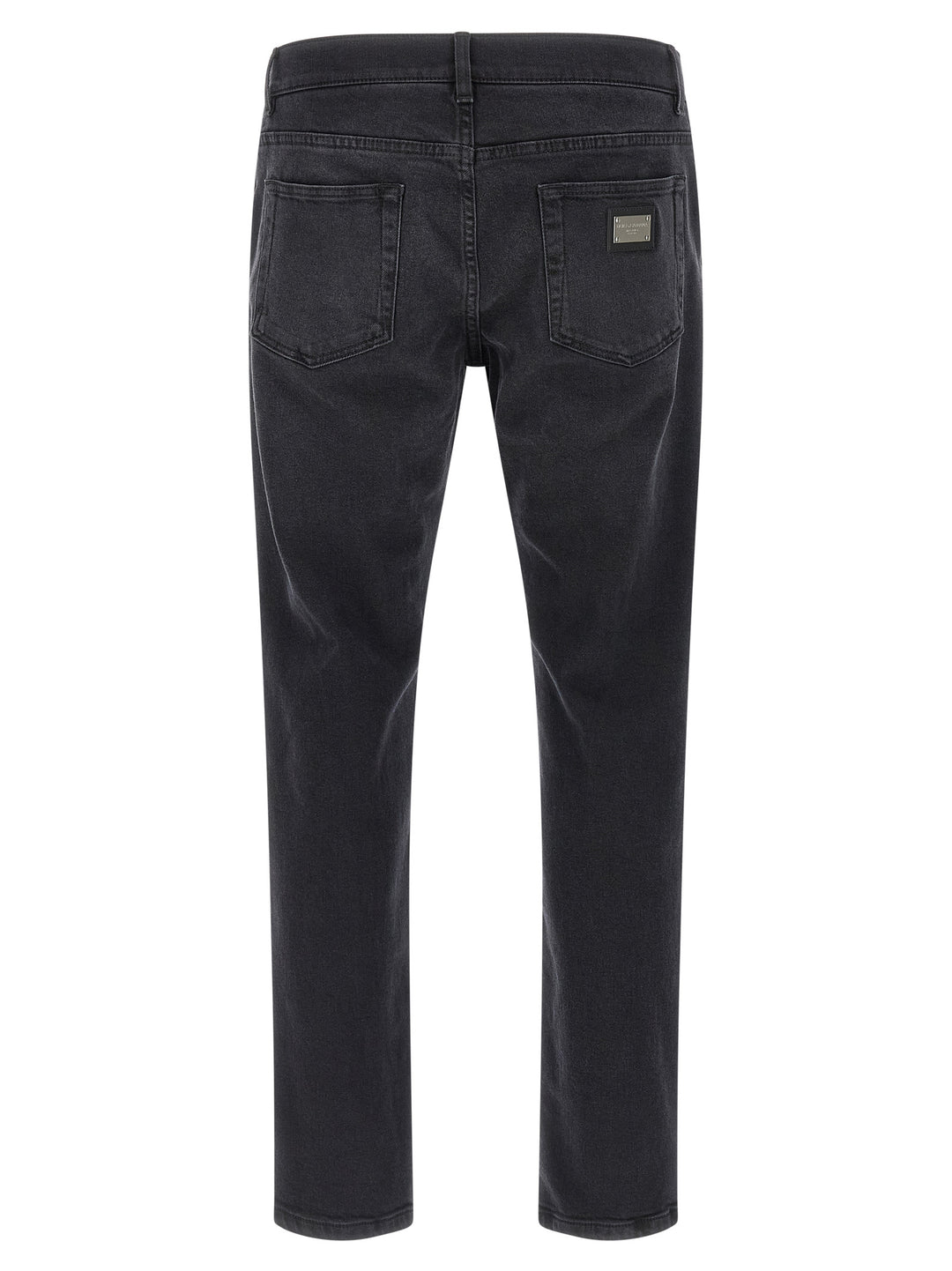 Dolce &amp; Gabbana Black Cotton Straight-Leg Jeans