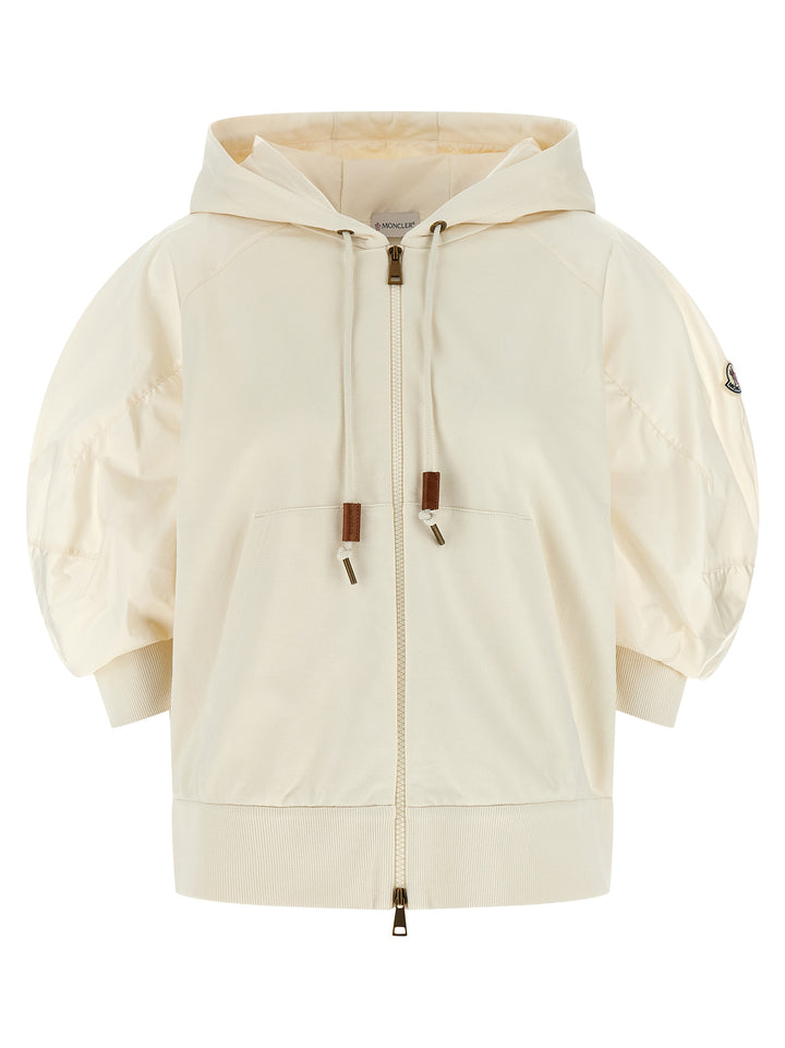 Moncler White Cotton Hoodie