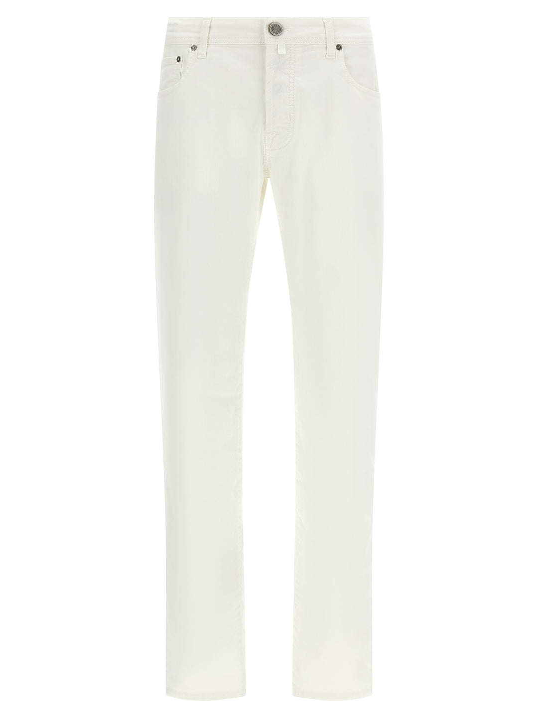 Jacob Cohen White Cotton Straight-Leg Jeans