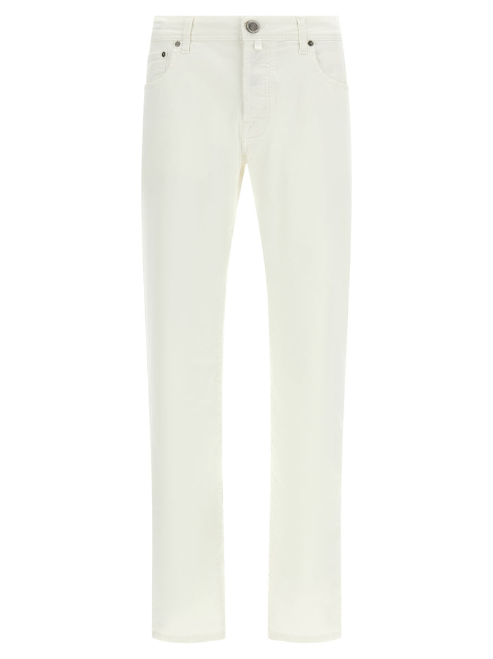 Jacob Cohen White Cotton Straight-Leg Jeans