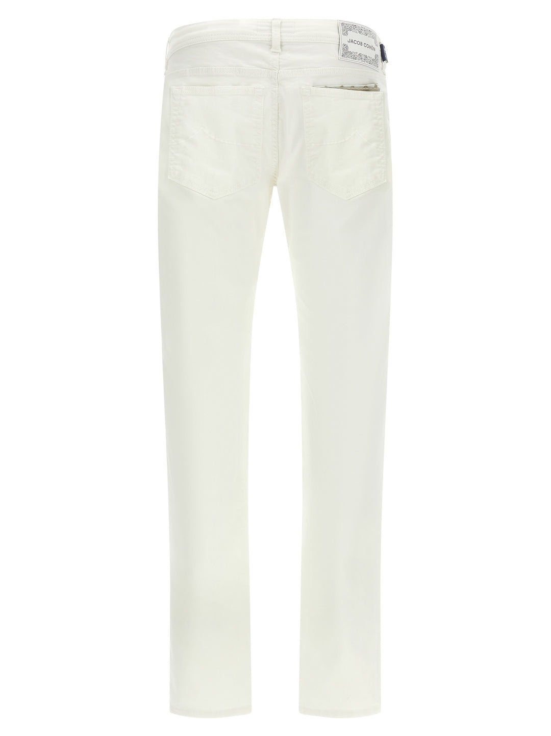 Jacob Cohen White Cotton Straight-Leg Jeans