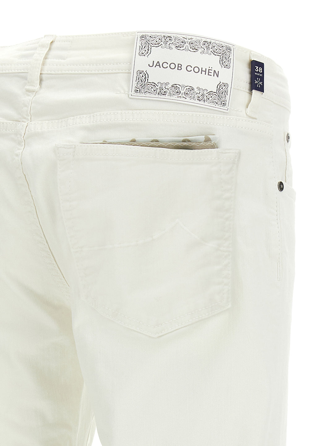 Jacob Cohen White Cotton Straight-Leg Jeans