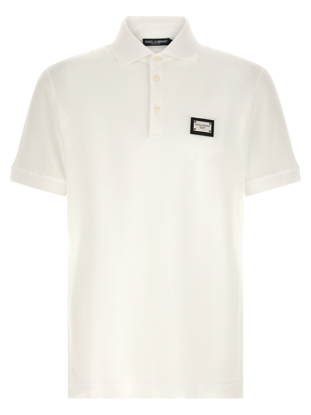 Dolce &amp; Gabbana White Cotton Polo Shirt