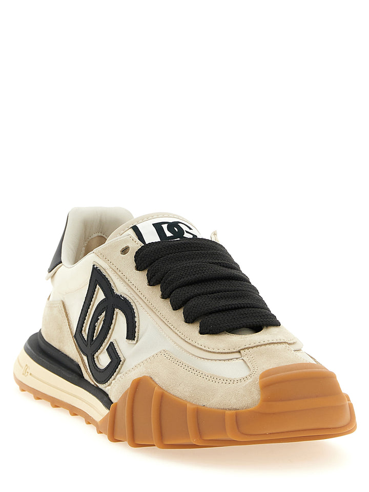 Dolce &amp; Gabbana Black Calfskin Athletic Sneakers