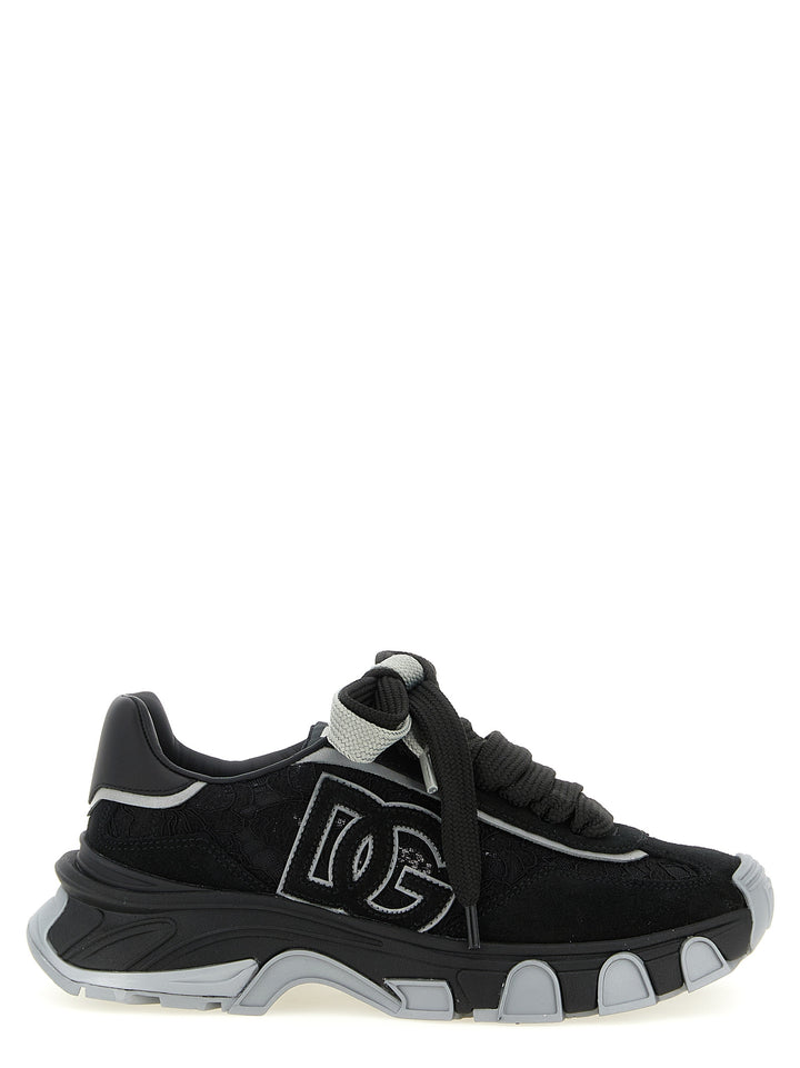 Dolce &amp; Gabbana Black Polyamide Athletic Sneakers