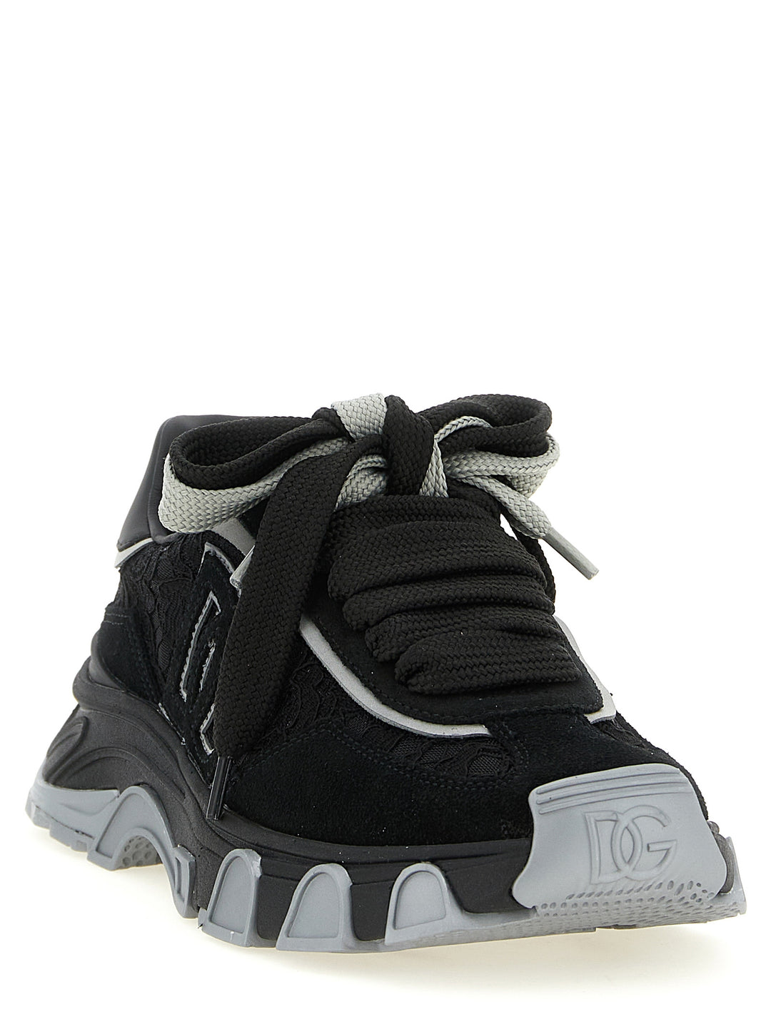 Dolce &amp; Gabbana Black Polyamide Athletic Sneakers