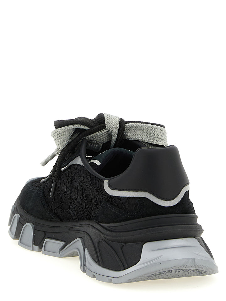Dolce &amp; Gabbana Black Polyamide Athletic Sneakers
