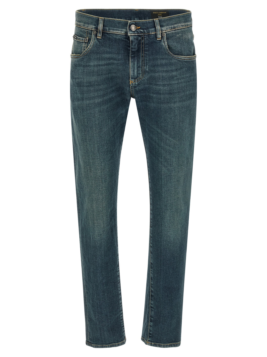 Dolce &amp; Gabbana Blue Cotton Slim Fit Jeans