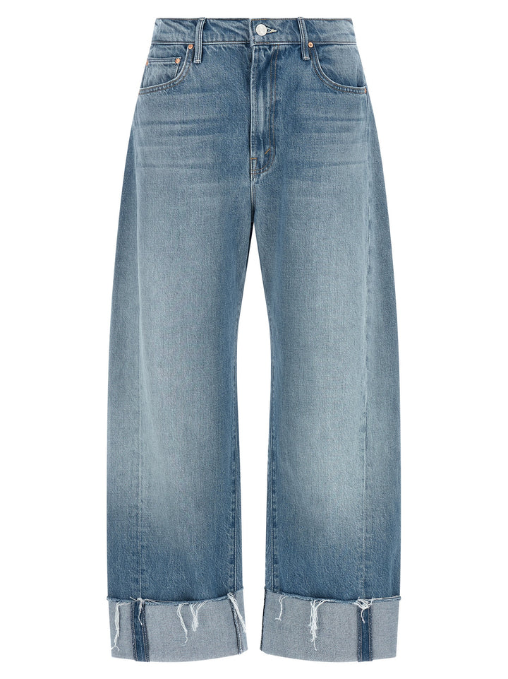 Mother Denim Blue Cotton Cropped Jeans