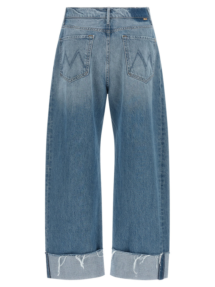 Mother Denim Blue Cotton Cropped Jeans