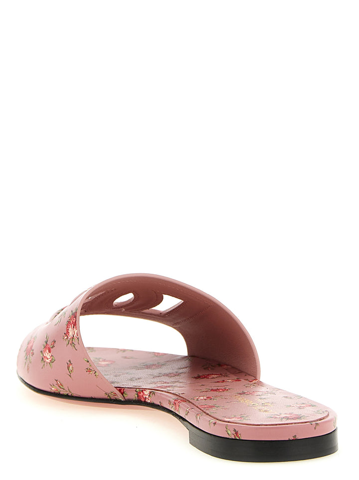 Dolce &amp; Gabbana Multicolor Calfskin Slides