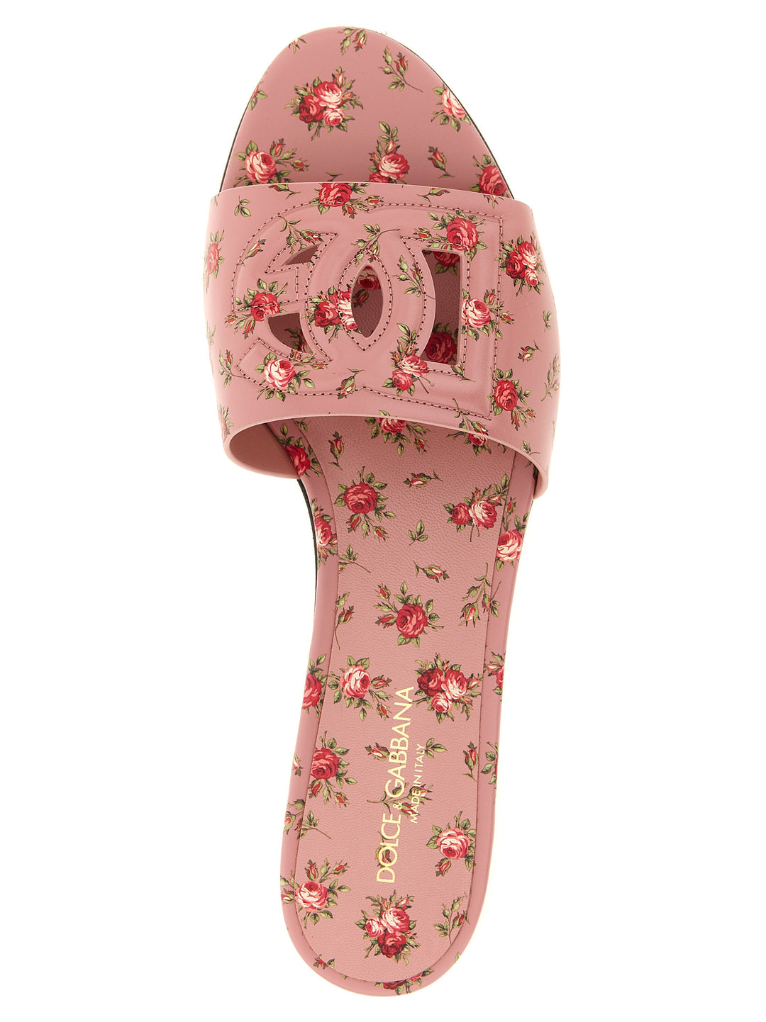 Dolce &amp; Gabbana Multicolor Calfskin Slides