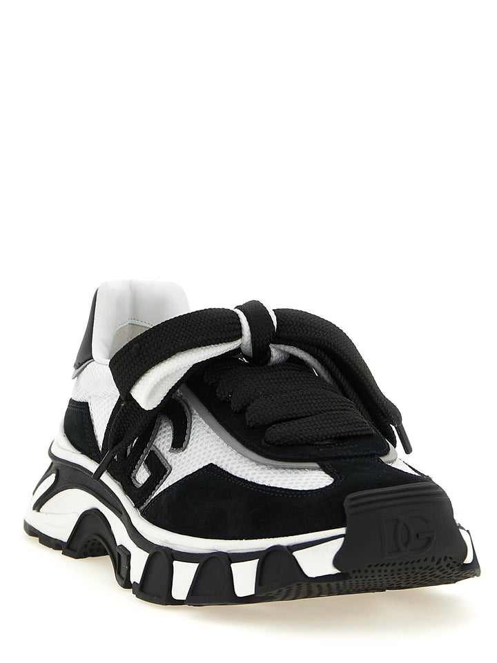 Dolce &amp; Gabbana Bicolor Polyester Athletic Sneakers