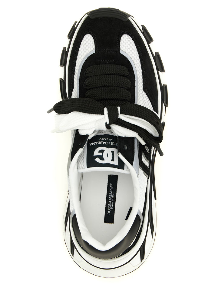 Dolce &amp; Gabbana Bicolor Polyester Athletic Sneakers
