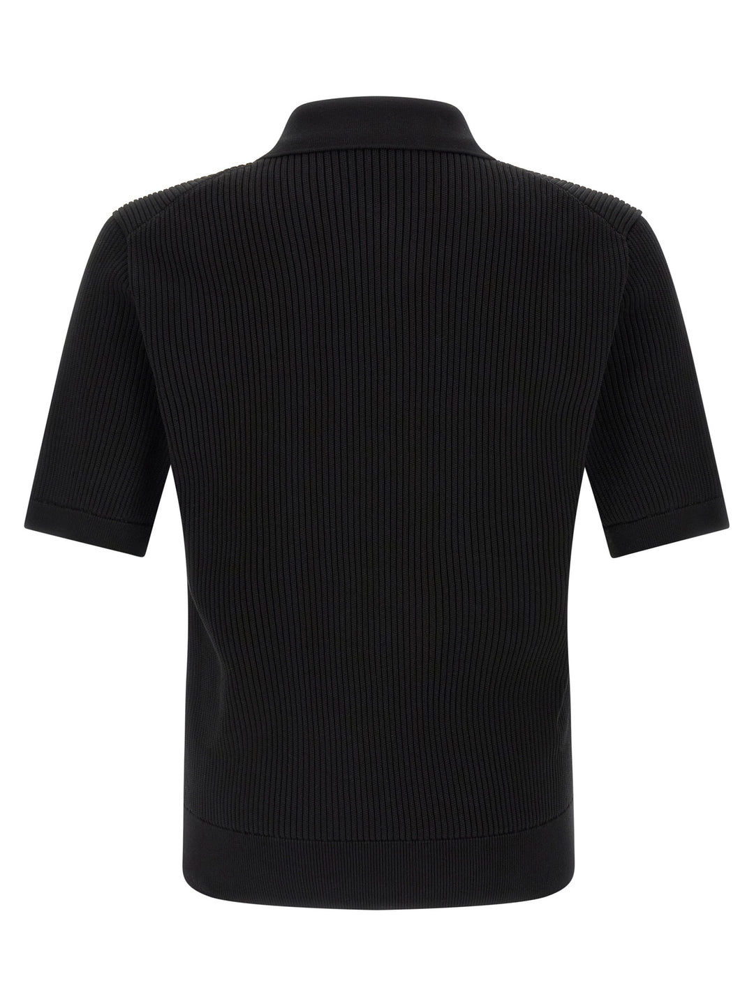 Dolce &amp; Gabbana Black Cotton Polo Shirt