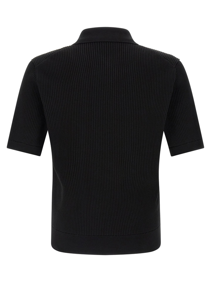 Dolce &amp; Gabbana Black Cotton Polo Shirt