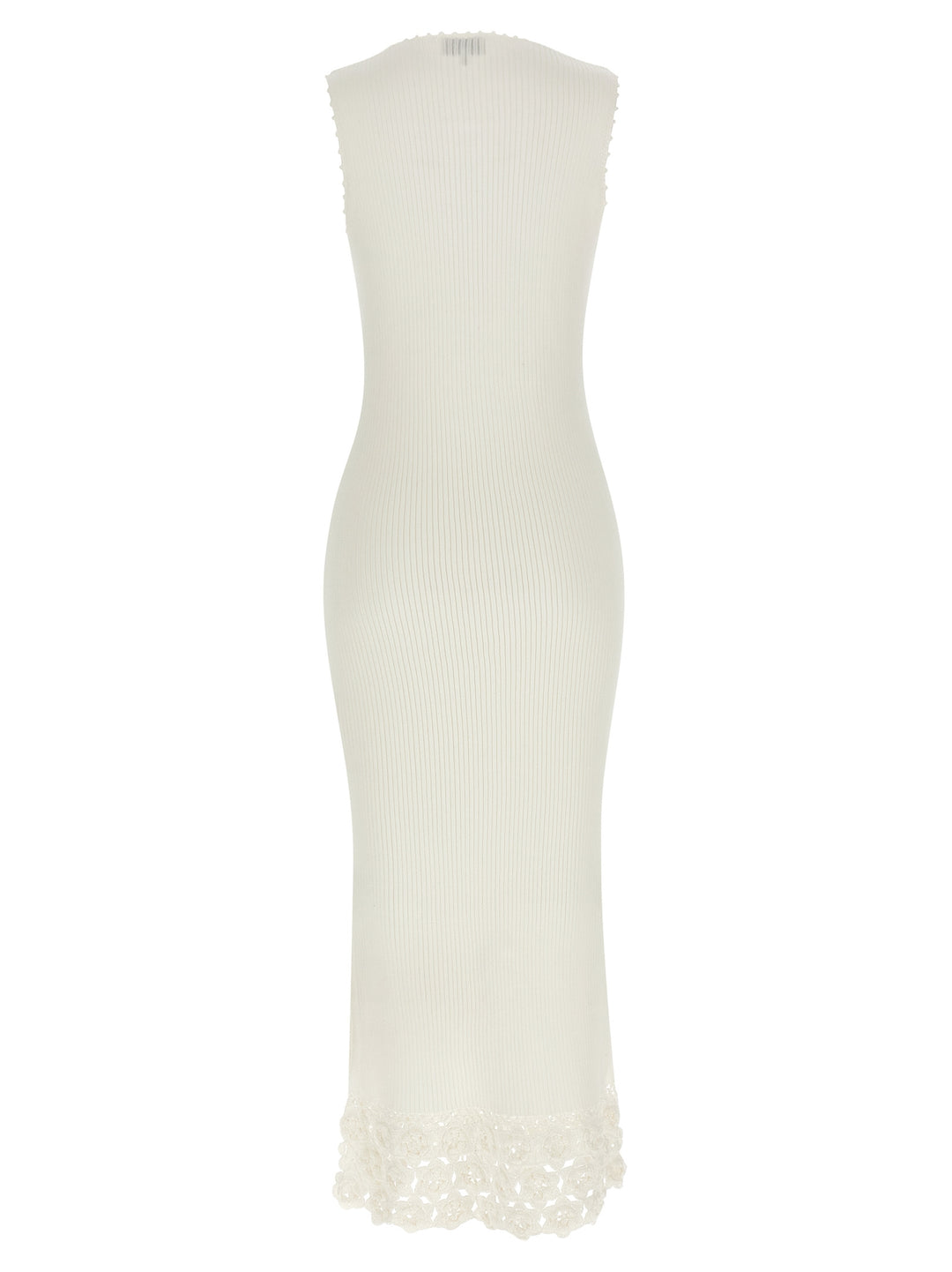 Ganni White Organic Cotton Long Dress