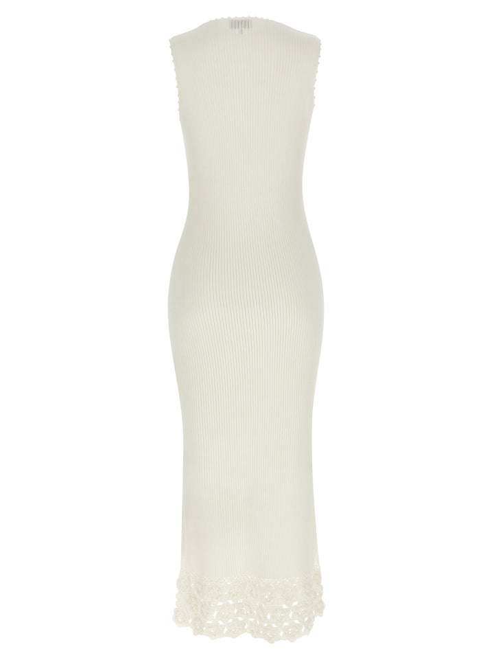 Ganni White Organic Cotton Long Dress