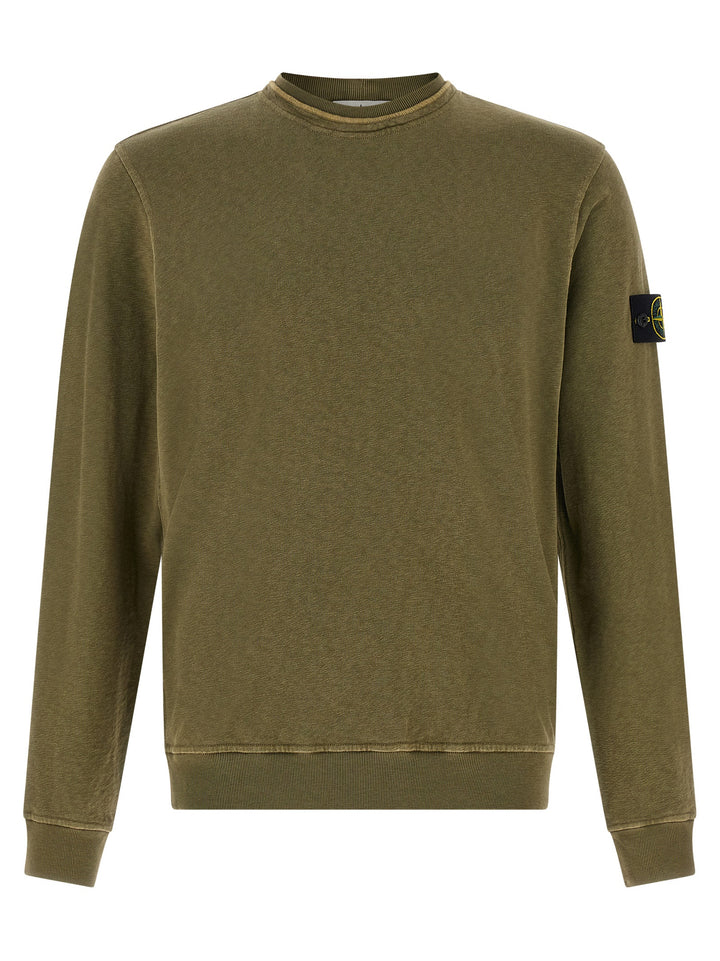 Stone Island Bicolor Cotton Sweatshirt