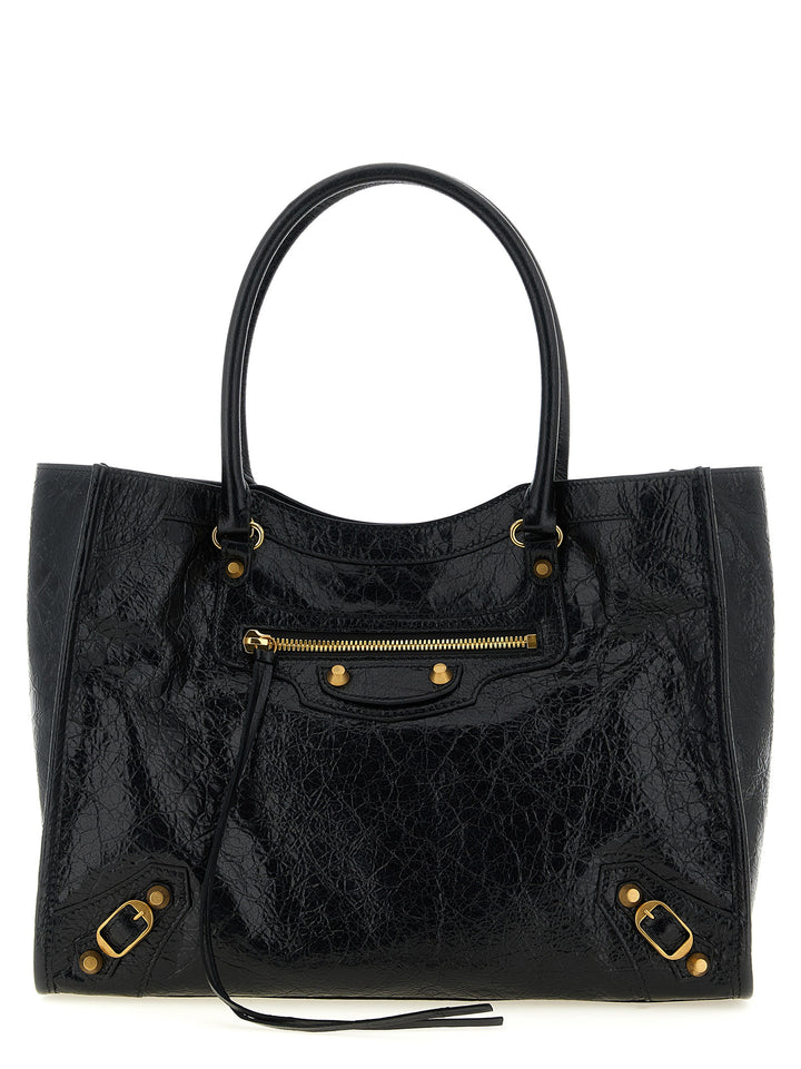 Balenciaga Black Lamb Leather Tote Bag