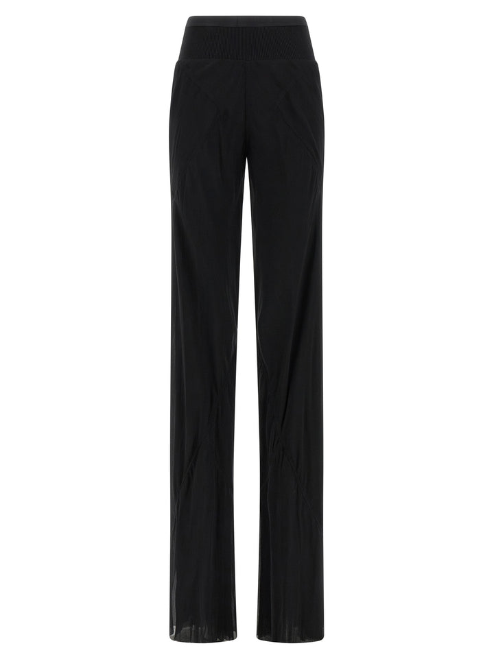 Rick Owens Black Silk Flared Pants